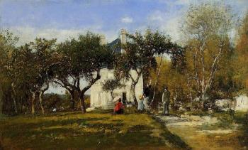 尤金 佈丹 Fervaques, Garden and House of Monsieur Jacuette 尤金 佈丹 Fervaques, Garden and House of Monsieur Jacuette